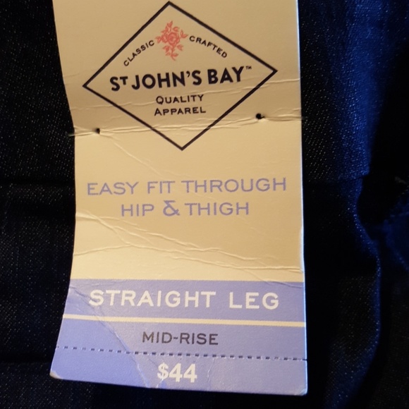St John Bay Straight Leg Mid-Rise Jeans - Picture 3 of 5